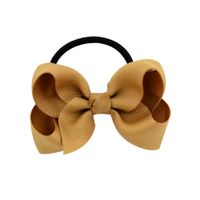 Children's Solid Color Baby Bowknot Hair Ring Set sku image 3