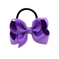 Children's Solid Color Baby Bowknot Hair Ring Set sku image 6