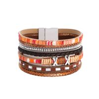 Bohemian Wide-brimmed Color Woven Multilayer Leather Bracelet Wholesale sku image 1