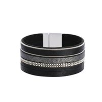 Simple Wide Side Multi-layer Leather Bracelet Wholesale sku image 1