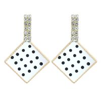 Fashion Geometric Diamond-studded Drop Oil Earrings sku image 1