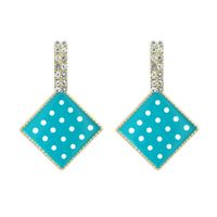 Fashion Geometric Diamond-studded Drop Oil Earrings sku image 3