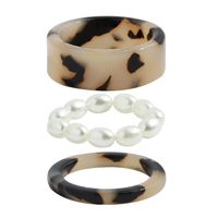 Korean Acrylic Pearl Ring Set sku image 2