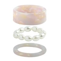 Korean Acrylic Pearl Ring Set sku image 4