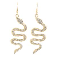 Fashion Micro Diamond-studded Snake-shaped Earrings sku image 1