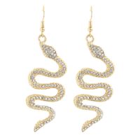 Fashion Micro Diamond-studded Snake-shaped Earrings main image 2