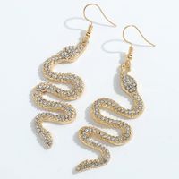 Fashion Micro Diamond-studded Snake-shaped Earrings main image 4