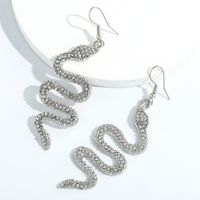 Fashion Micro Diamond-studded Snake-shaped Earrings main image 5