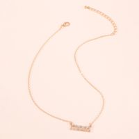 Fashion Single Layer Mom Letters Diamond Necklace Wholesale main image 5