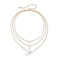 Simple Star Moon Multi-layer Necklace Wholesale main image 6