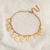 Fashion Portrait Alloy Plating No Inlaid Women's Anklet main image 5