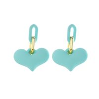 Boucles D&#39;oreilles Couleur Bonbon En Forme De Coeur main image 6