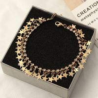 Fashion Five-pointed Star Diamond Anklet Wholesale main image 4