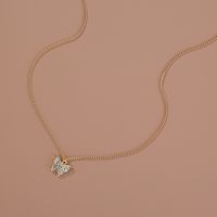 Korean Diamond Butterfly Alloy Necklace Wholesale main image 1