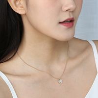 Korean Diamond Butterfly Alloy Necklace Wholesale main image 3