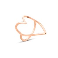 Retro Peach Heart Hollow Ring main image 3