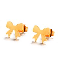 Simple Gold Silver Bow Alloy Earrings Wholesale main image 5