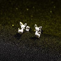 Fashion Gold Silver Puppy Alloy Earrings Wholesale main image 1