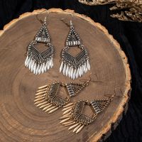 Bohemian Gold Silver Geometric Long Earrings main image 2