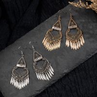 Bohemian Gold Silver Geometric Long Earrings main image 3