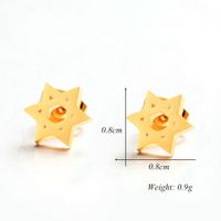 Simple Hexagonal Star Gold Earrings Wholesale main image 6