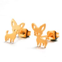 Fashion Gold Silver Puppy Alloy Earrings Wholesale sku image 2