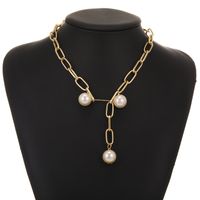 Fashion Chain Pearl Necklace sku image 1