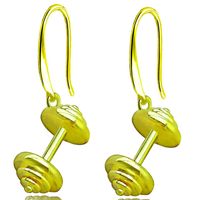 Fashion Gold Barbell Earrings sku image 3