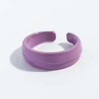 Punk Solid Color Open Ring main image 6