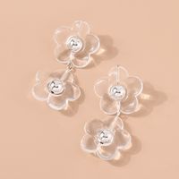 New Transparent Flower Earrings main image 4
