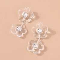 Nouvelles Boucles D&#39;oreilles Fleur Transparentes main image 4