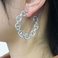 Simple Fashion Chain Exaggerated Geometric Earrings main image 6