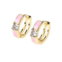 New Fashion Oil Drop Square Zircon Earrings main image 2