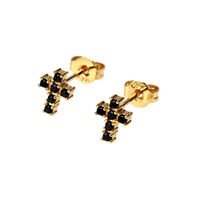 New Fashion Zircon Cross Earrings main image 1