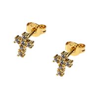 New Fashion Zircon Cross Earrings main image 4