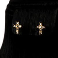 New Fashion Zircon Cross Earrings main image 5