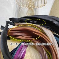 Korean Streamer Bright Silk Satin Solid Color Headband Wholesale main image 5