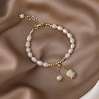 Baroque Pearl Shell Alloy Bracelet Wholesale main image 1