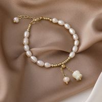 Baroque Pearl Shell Alloy Bracelet Wholesale main image 3