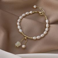 Baroque Pearl Shell Alloy Bracelet Wholesale main image 4