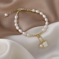 Baroque Pearl Shell Alloy Bracelet Wholesale main image 6