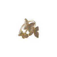 Fashion Three-dimensional Zircon Butterfly Ring main image 6