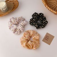 Retro Fashion Floral Chiffon Hair Scrunchies main image 4