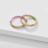 Fashion Color Crystal Rhinestone Mushroom Alloy Ring main image 5