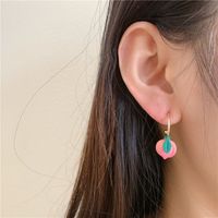 Fashion Pink Peach Alloy Earrings main image 3