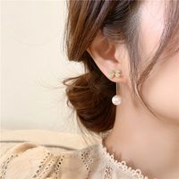 Fashion Bow Tassel Pearl Alloy Earrings main image 5