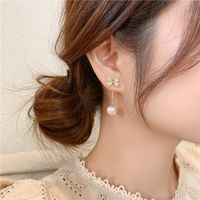 Fashion Bow Tassel Pearl Alloy Earrings main image 6