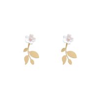 Fashion Resin Flower Copper Earrings main image 6