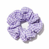 New Purple Simple Striped Floral Hair Scrunchies main image 6