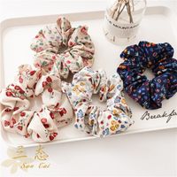 Korean Retro Printing Cute Hair Scrunchies main image 1